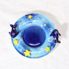 Sternennacht Keramik Wal-Tee-Set mit blauem Katzen-Griff