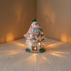Keramik Nachtlicht Blumenhäuschen, Fairycore Schlafzimmer Dekor, Mini Regal Dekor, Schreibtisch Accessoire